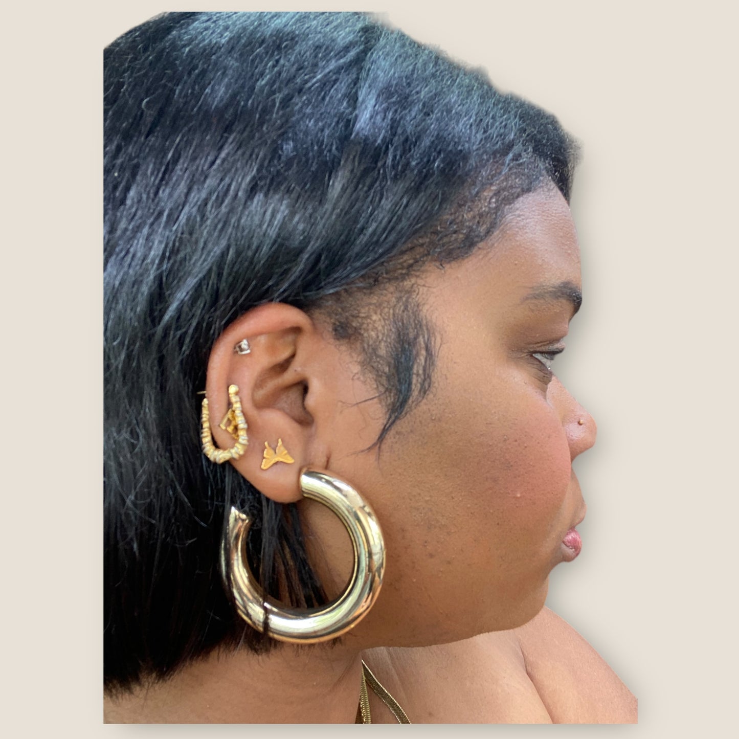 Ms.Thickums Gold Hoop Earrings